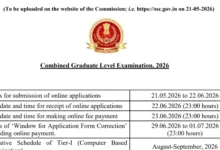 SSC CGL (Graduate Level) Recruitment 2026 Notification Released & Apply Online for 12256 Various Posts