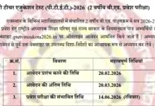 Rajasthan PTET 2026 Notification Released, Check Apply Dates & Eligibility Details