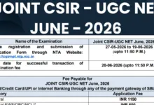 NTA CSIR UGC NET June 2026 Notification Released & Apply Online