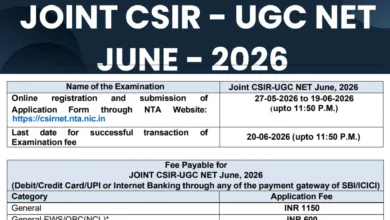 NTA CSIR UGC NET June 2026 Notification Released & Apply Online