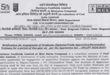 Northern Coalfields Limited (NCL) Apprentice Recruitment 2026 Notification Released & Apply Online for 1607 Posts