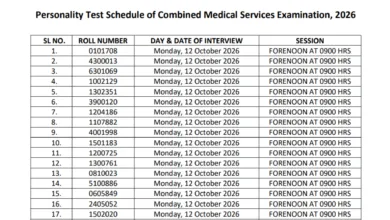 UPSC Combined Medical Services (CMS-1358 Posts) Exam Date & Admit Card 2026 Released, Check Now
