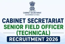 Cabinet Secretariat SFO (Technical) Recruitment 2026 Notification & Offline Form