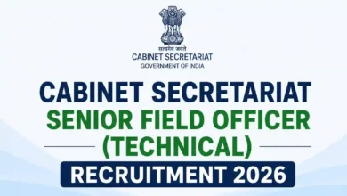 Cabinet Secretariat SFO (Technical) Recruitment 2026 Notification & Offline Form