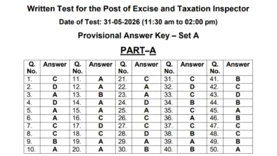 PSSSB Excise & Taxation Inspector (197 Posts) Answer Key 2026 Released, Download PDF