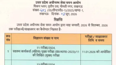 UPSSSC Exam Calendar 2026 Released – Check Exam Dates for Various Posts