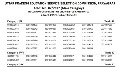 UPESSC PGT Teacher (624 Posts) Result 2026 Declared, Download Merit List PDF