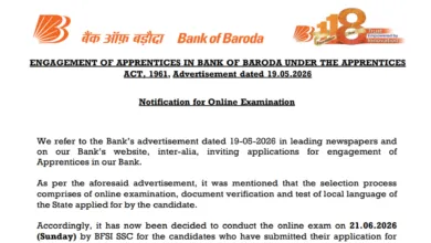 Bank of Baroda Apprentice (5000 Posts) Exam Date & Admit Card 2026 Released, Check Now