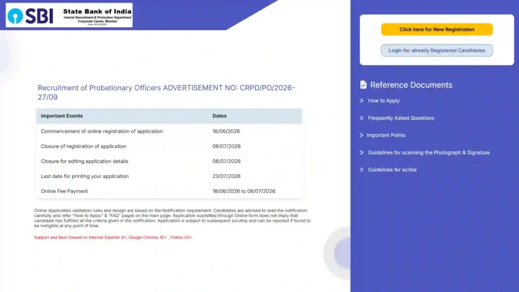 State Bank of India (SBI) PO Recruitment 2026 Notification Released & Apply Online for 1500 Probationary Officer Posts