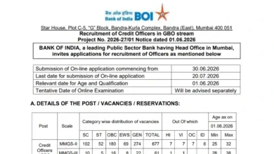 Bank of India Credit Officer Recruitment 2026 Notification Released & Apply Online for 779 Posts