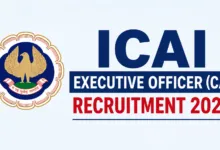 ICAI Executive Officer (CA) Recruitment 2026 Notification Released for 50 Posts, Apply Online