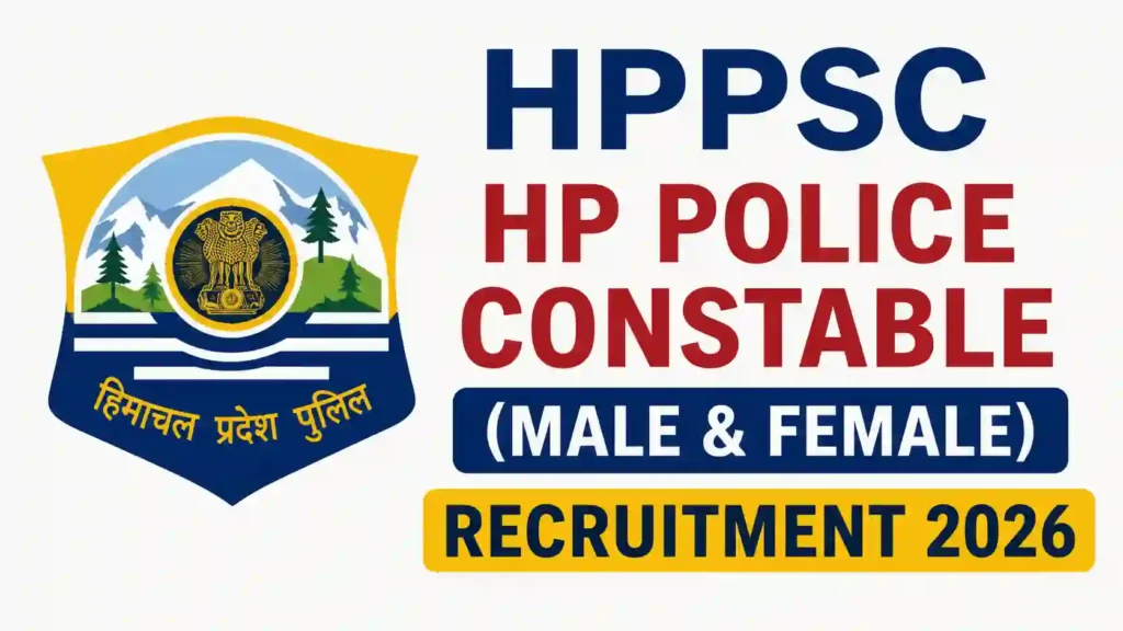 HPPSC HP Police Constable Recruitment 2026 Notification Released & Apply Online for 734 Posts