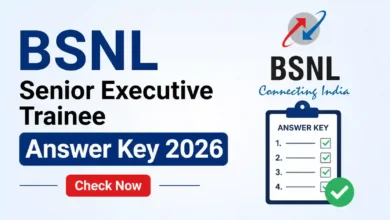 BSNL Senior Executive Trainee (120 Posts) Answer Key 2026 Released – Direct Link to Download PDF