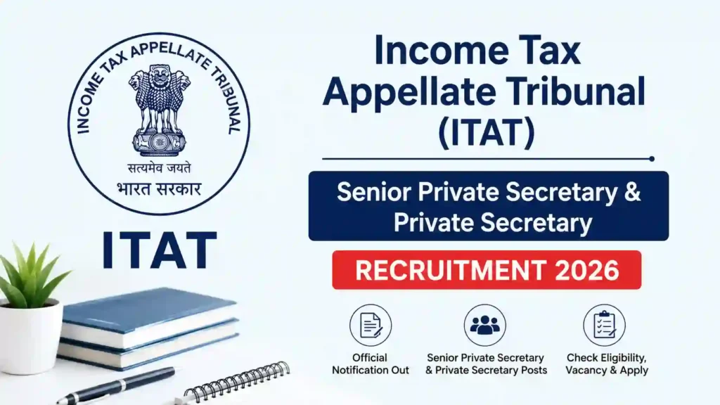 Income Tax Appellate Tribunal (ITAT) Private Secretary Recruitment 2026 Notification Released for 42 Posts, Apply Online