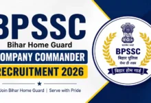 BPSSC Bihar Home Guard Company Commander Recruitment 2026 Notification Released & Apply Online for 65 Posts
