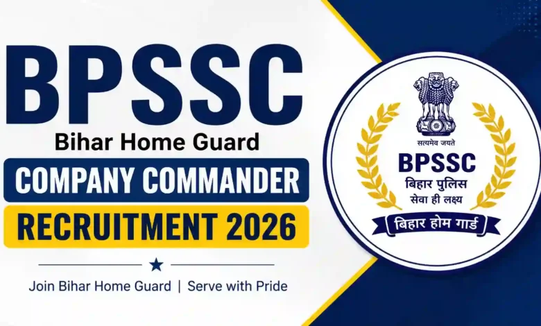 BPSSC Bihar Home Guard Company Commander Recruitment 2026 Notification Released & Apply Online for 65 Posts