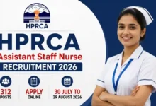 HPRCA Assistant Staff Nurse Recruitment 2026 Notification Released & Apply Online for 312 Posts