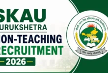 SKAU Kurukshetra Non-Teaching Recruitment 2026 Notification Released for Clerk, Staff Nurse & Pharmacist Posts, Apply Online