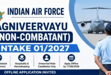 Indian Air Force Agniveervayu (Non-Combatant) Intake 01/2027 Notification & Offline Form 
