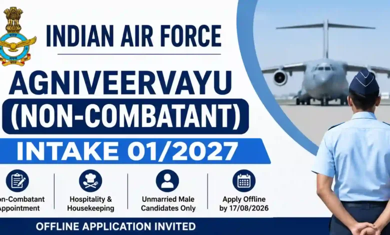 Indian Air Force Agniveervayu (Non-Combatant) Intake 01/2027 Notification & Offline Form 