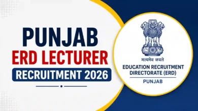 Punjab ERD Lecturer Recruitment 2026 Notification Released & Apply Online for 1013 Posts