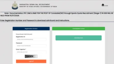 SSB Constable GD (Sports Quota-404 Posts) Admit Card 2026 Released — Direct Download Link