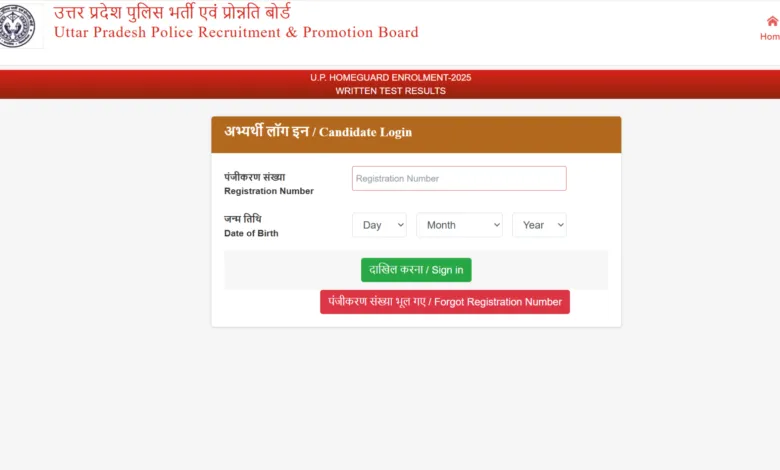 UP Home Guard (41424 Posts) Result 2026 Released, Check From This Link