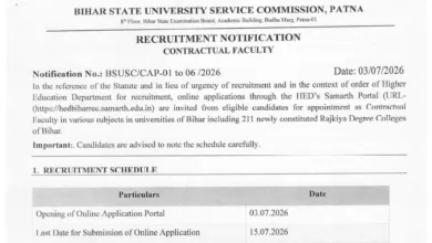 Bihar BSUSC Assistant Professor  Recruitment 2026 Notification Released & Apply Online for 3687 Posts