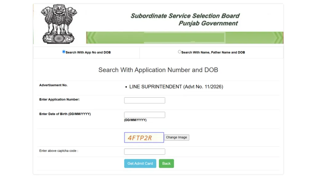 Punjab PSSSB Line Superintendent Exam Date & Admit Card 2026 Released, Check Now