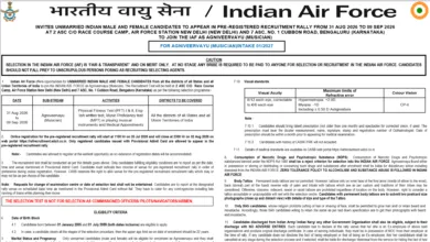 Indian Air Force Agniveer (Musician) Intake 01/2027 Notification Released & Apply Online