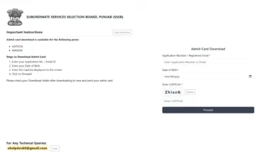 Punjab PSSSB Jail Warder & Matron (532 Posts) Exam Date & Admit Card 2026 Released, Check Now