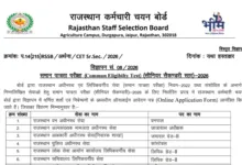 Rajasthan RSSB CET (12th Level) 2026 Notification & Online Form