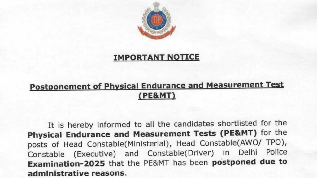 Delhi Police Constable (Driver-737 Posts) Exam Date & Admit Card 2025 Released, Check Now