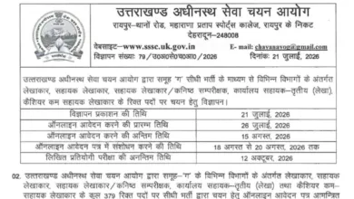 UKSSSC Assistant Accountant Recruitment 2026 Notification Released & Apply Online for 379 Posts