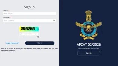 Indian Airforce AFCAT 02/2026 Batch (379 Posts) Exam Date & Admit Card Released, Check Now