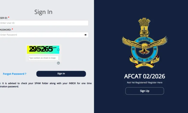 Indian Airforce AFCAT 02/2026 Batch (379 Posts) Exam Date & Admit Card Released, Check Now