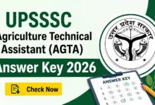 UPSSSC Agricluture Technical Assistant (AGTA) Group C (2759 Posts) Answer Key 2026 Released, Check Now