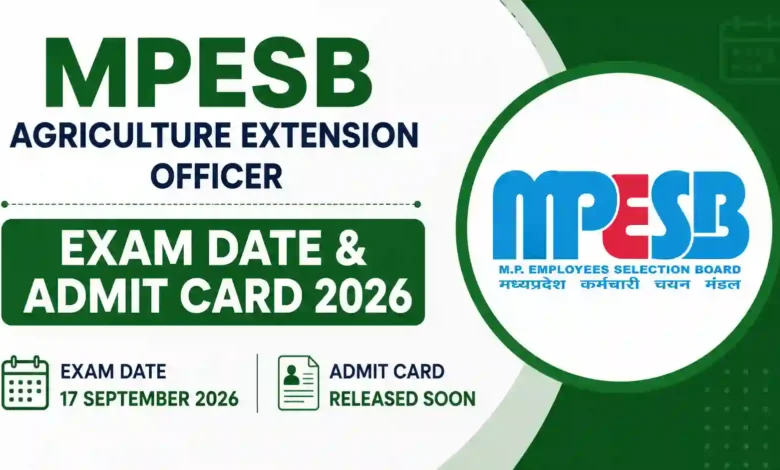 MPESB Agriculture Extension Officer (AEO-2784 Posts) Exam Date & Admit Card 2026 Released, Check Now