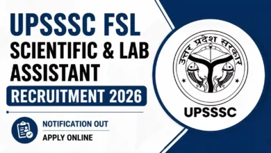 UPSSSC FSL Scientific & Lab Assistant Recruitment 2026 Notification Released for 208 Posts, Apply Online