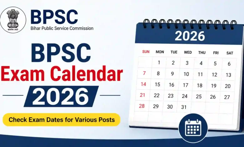 BPSC Exam Calendar 2026 Released – Check Exam Dates for Various Posts