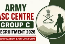 Army ASC Centre Group C Recruitment 2026 Notification & Offline Form