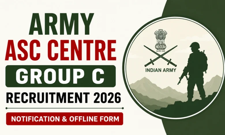 Army ASC Centre Group C Recruitment 2026 Notification & Offline Form