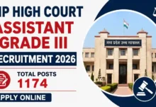 MP High Court Assistant Grade III Recruitment 2026 Notification Released & Apply Online for 1174 Posts