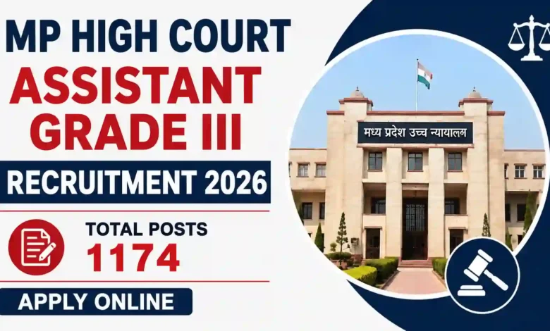 MP High Court Assistant Grade III Recruitment 2026 Notification Released & Apply Online for 1174 Posts