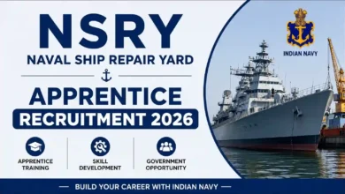 Naval Ship Repair Yard (NSRY) Apprentice Recruitment 2026 Notification Released & Apply Online for 50 Posts