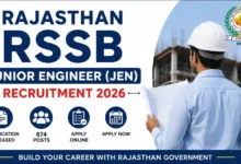 Rajasthan RSSB Junior Engineer (JEN) Recruitment 2026 Notification Released for 874 Posts, Apply Online