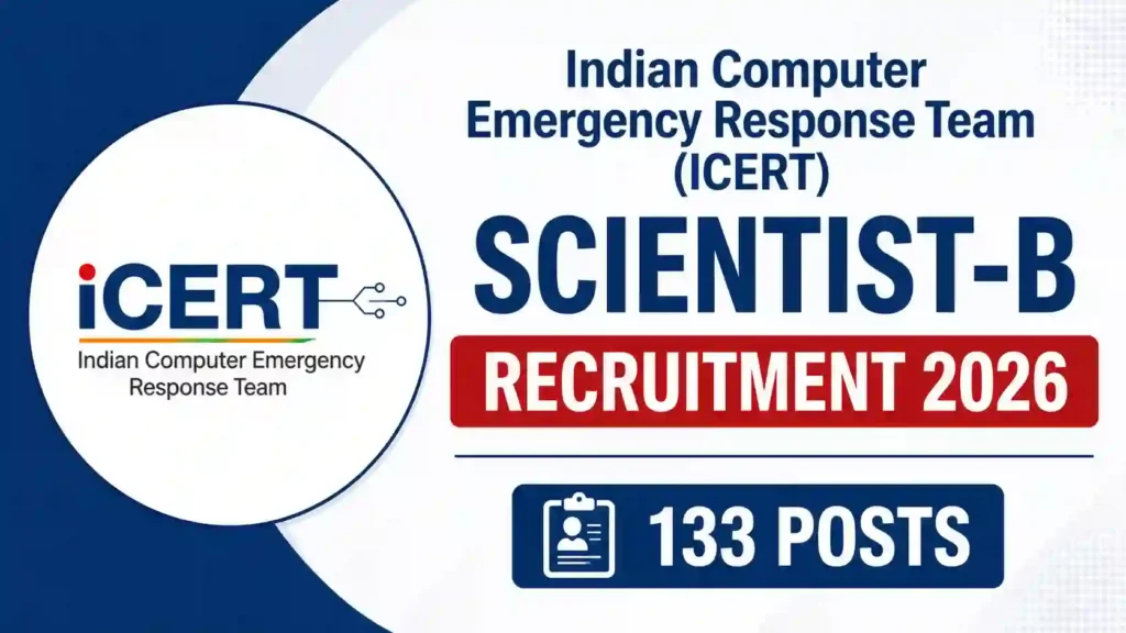 ICERT Scientist-B Recruitment 2026 Notification Released & Apply Online for 133 Posts