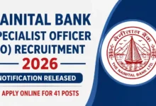 Nainital Bank SO Recruitment 2026 Notification Released & Apply Online for 41 Specialist Officer Posts