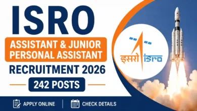 ISRO Assistant & Junior Personal Assistant  Recruitment 2026 Notification Released for 242 Posts, Apply Online