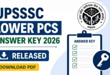 UPSSSC Lower PCS (2587 Posts) Answer Key 2026 Released - Download PDF
